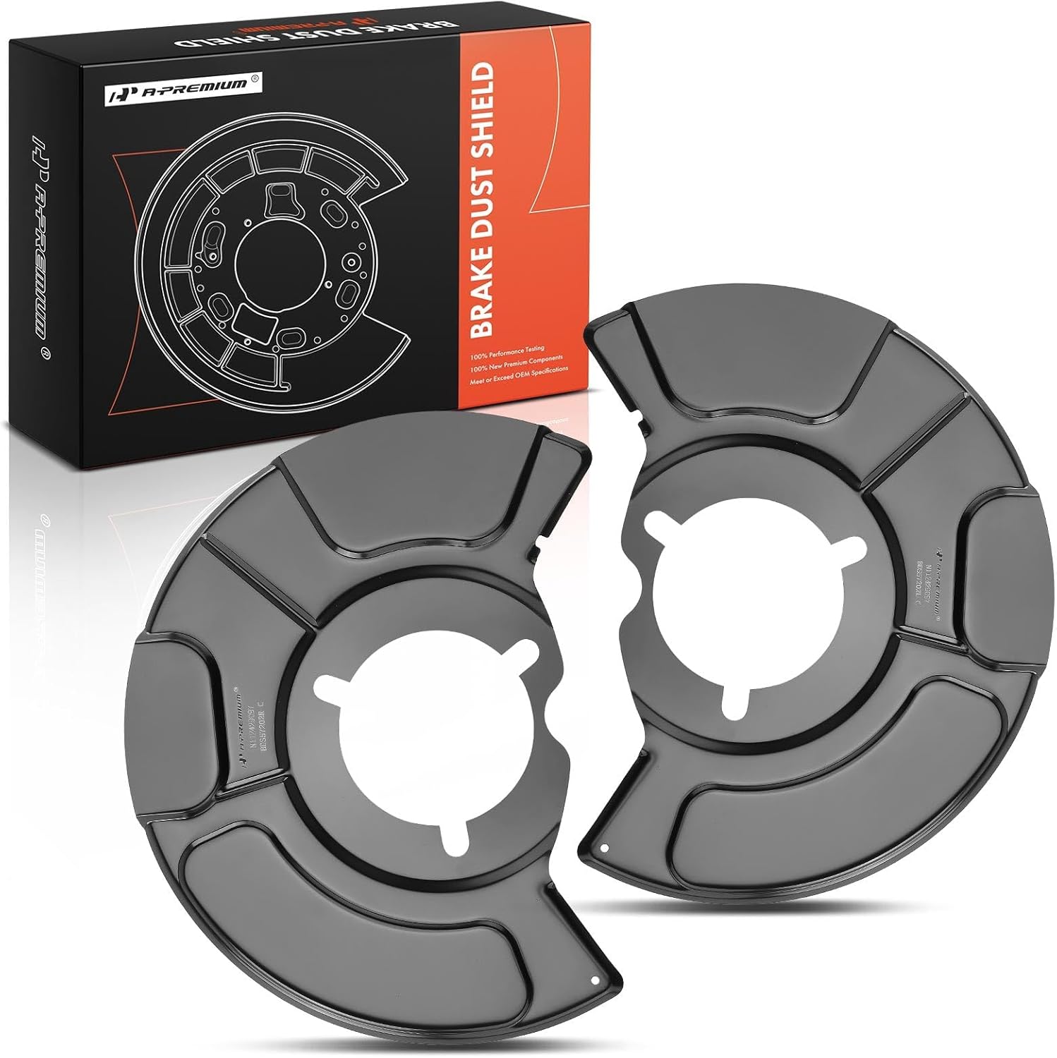 A-Premium Front Driver and Passenger Side Brake Dust Shield Compatible with Jeep and Dodge Models - Grand Cherokee 2016, Durango 2016-2021, 2-PC Set