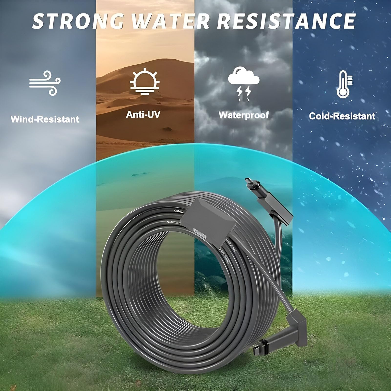 Câble pour Gen 2 de 15 M avec Adaptateur Ethernet RJ45 Femelle, Câble de Remplacement Satellite Câble de Connexion Réseau, Rallonge de Câble pour V2
