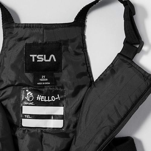 Miniatura 5 de TSLA - Overol con peto invernal para bebés, niñas y niños pequeños, para nieve, snowboard y esquí, de tela antidesgarro Ripstop, impermeable con