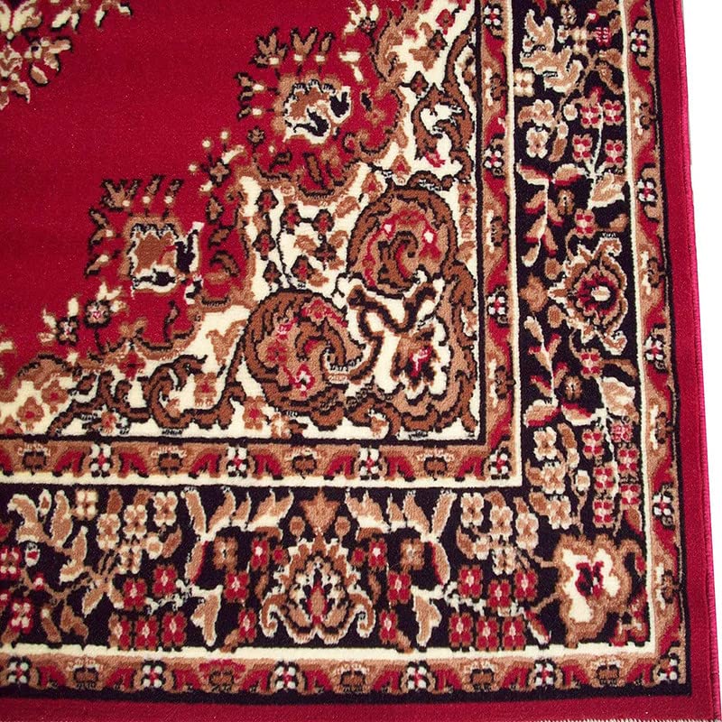 Image of Home Decore Acrylic Carpet for Your Living Room & Drawing Room Aywhere in Your Home (150x210 Red Colour)- 5x7 Feet