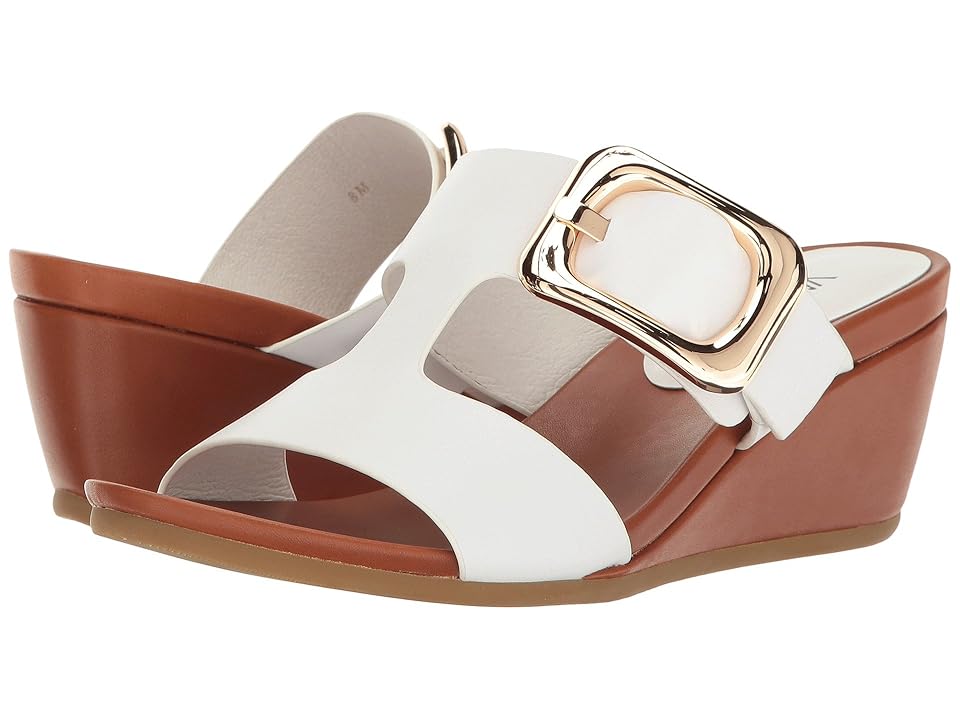 

Vaneli Danel (White Nappa/Tan Super Calf/Gold Buckle) Women's Wedge Shoes