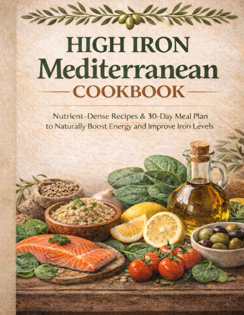 High Iron Mediterranean Cookbook Nutrient-Dense Recipes & 30-Day Meal Plan to Naturally Boost Energy and Improve Iron Levels