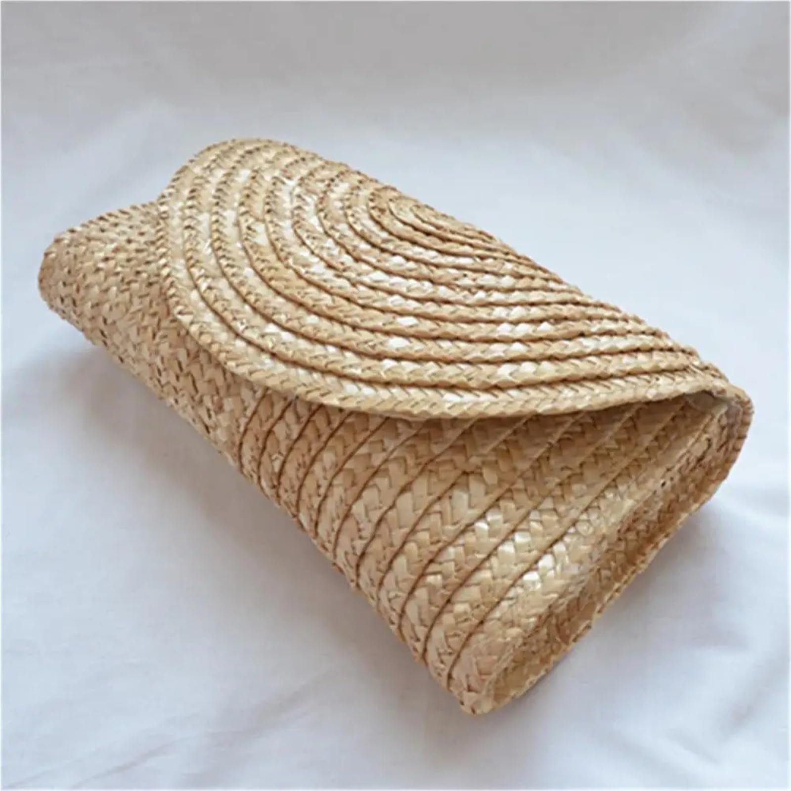 Pochette da donna in paglia intrecciata Borsa a busta casual viaggio estiva spiaggia fatta a mano Borse vacanza al mare Per Donna