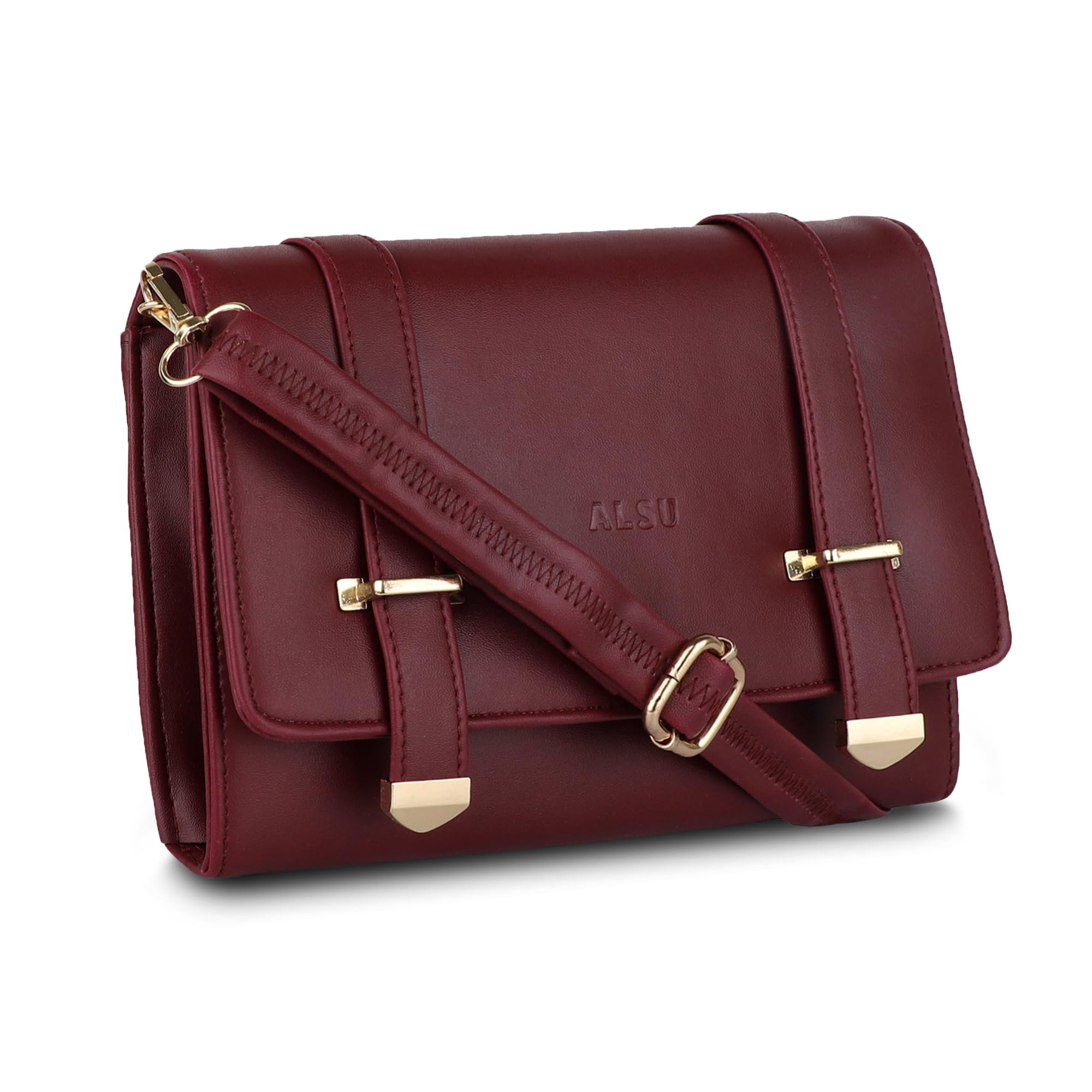ALSU Women's trendy Sling Bag | handbag | purse | crossbody bag| side bag| deattachable straps| adjustable straps |card slots | phone pocket| zipper pocket|