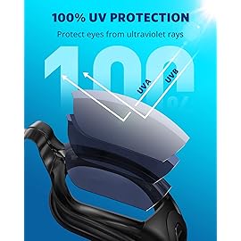 Aegend Swim Goggles, 2 Pack Swimming Goggles No Leaking Adult Men Women Youth, UV Protection, Anti Fog, Light Black & Deep Black