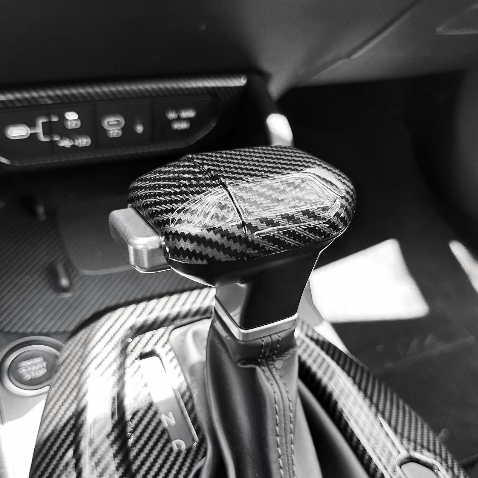 YOUTOOCAR ABS Gear Shift Knob Cover, Auto Gear Selector Protector Compatible with Kia Sorento 2024-2025, Carnival 2025, K4 2025, K5 2025, Sportage
