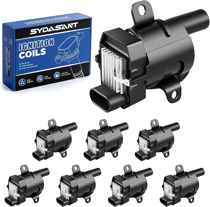 Kit com 8 Bobinas de Ignição Sydasant UF262 D585 para Chevrolet e GMC V8 4.8L, 5.3L e 6.0L