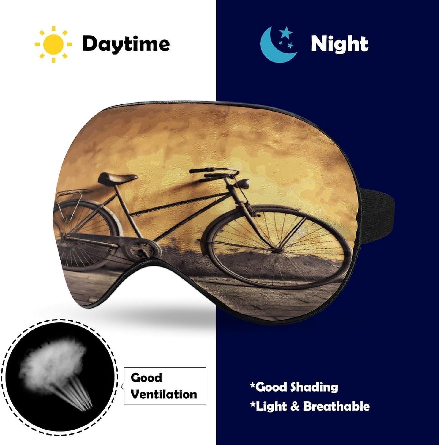 Old Bicycle Eye Mask Sleep Mask Night Blindfold image 5
