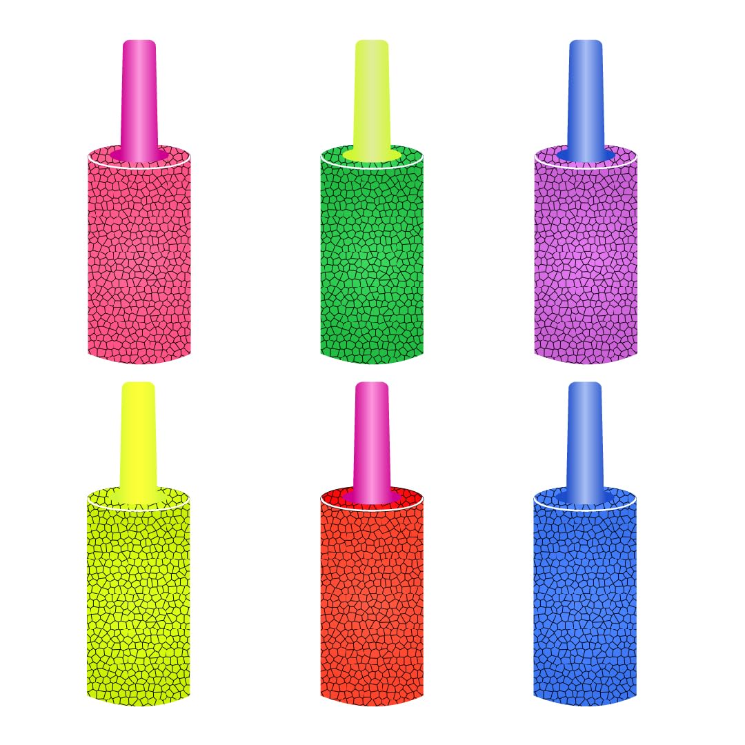Casa De Amor 1 Inch Air Stone Cylinder Bubble Diffuser for Aquarium Fish Tank Air Pump Hydroponics (Pack of 6) (Multicolor) (B0D96D42NV) Amazon Price History, Amazon Price Tracker