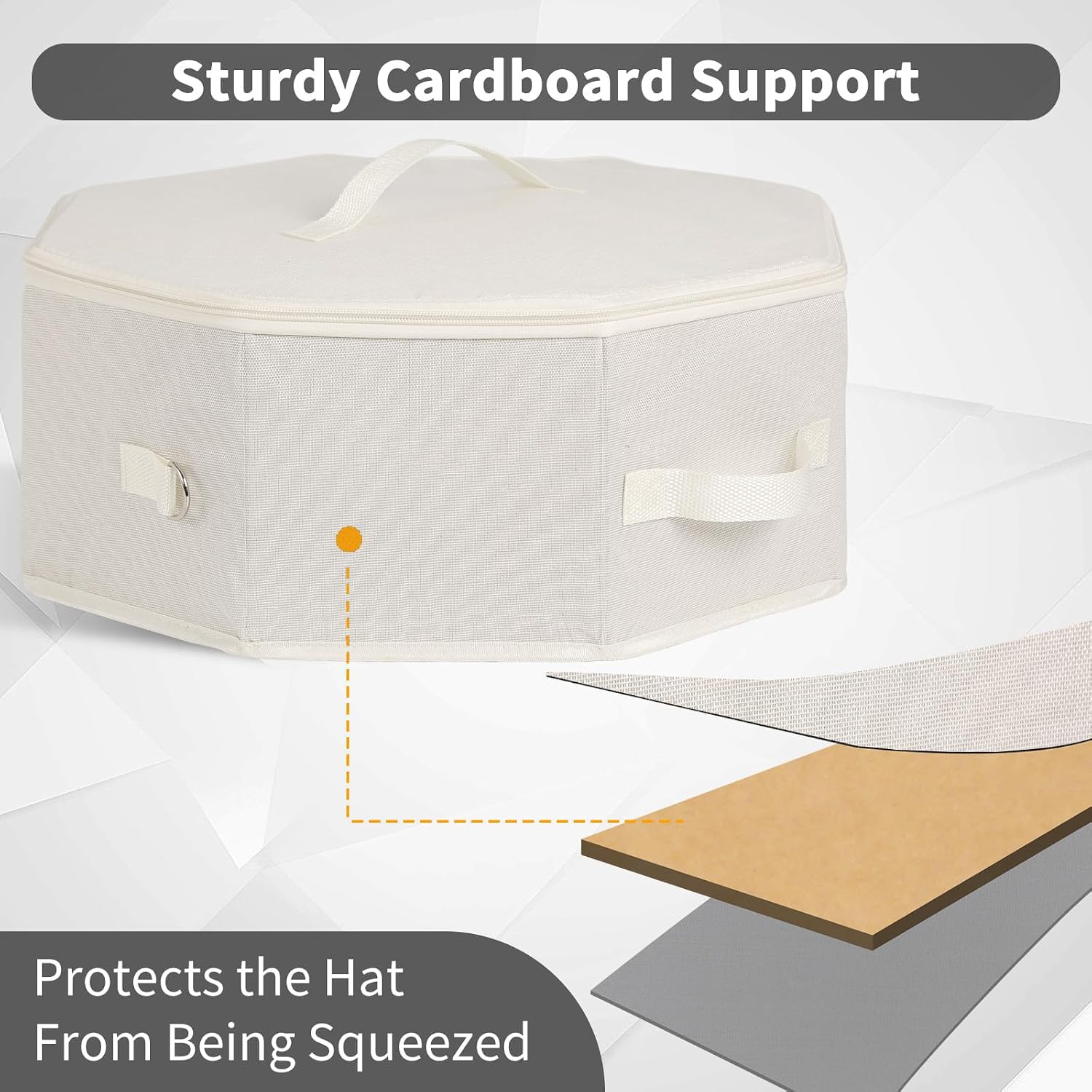 Hat Storage Box for Women and Men, Hat Box for Travel and Storage