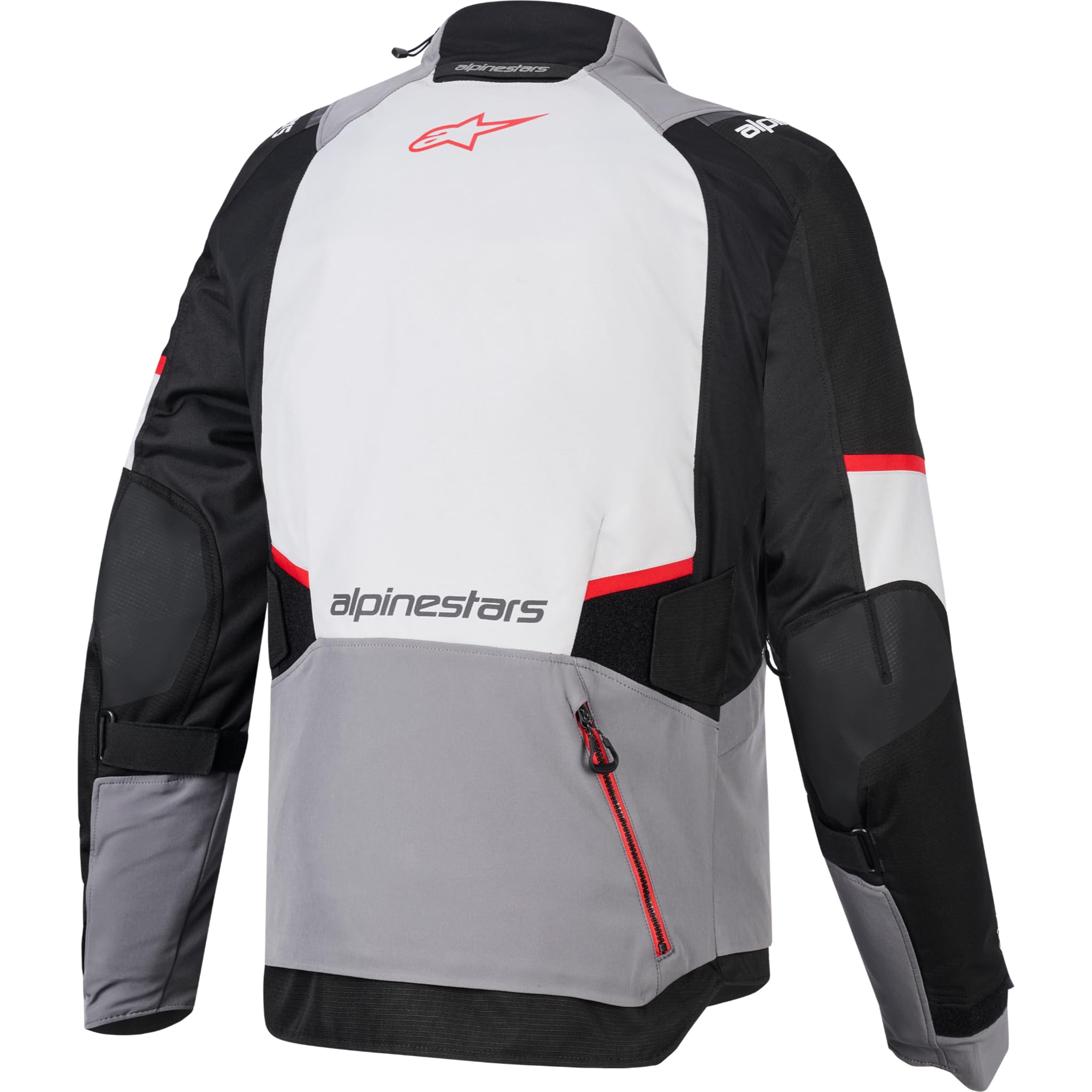 Alpinestars Andes V4 Drystar impermeabile Giacca tessile moto, grigio/rosso, 3XL