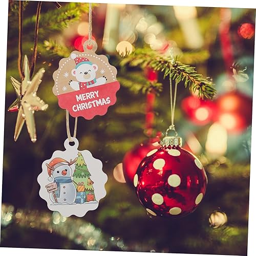 Miniatura 2 de NOLITOY 500 Uds Tarjeta de regalo de papel Regalo de Navidad Conjunto de etiquetas de nombre de Navidad Etiqueta de papel Tarjeta de papel