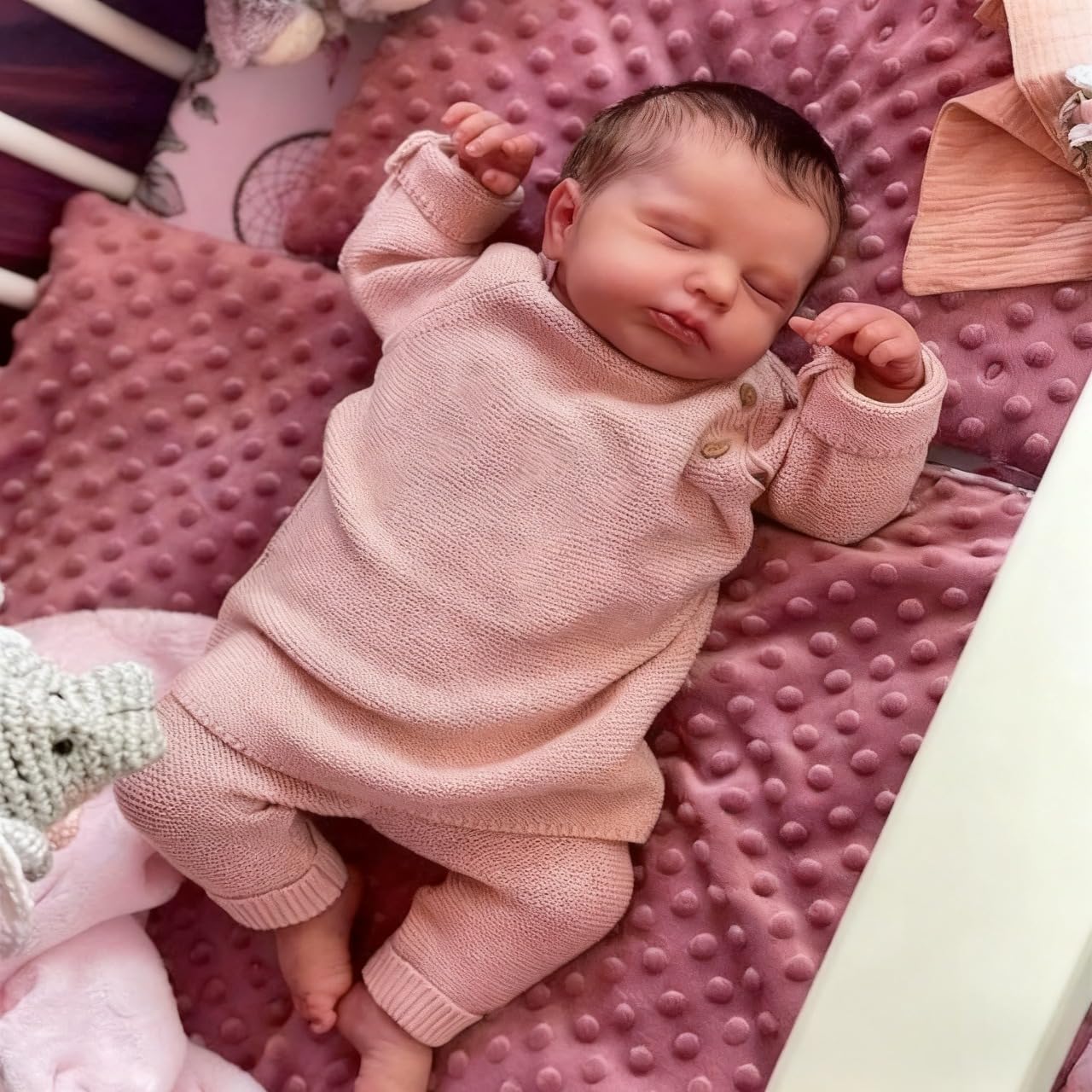 Anano Reborn Baby Dolls Silicone Full Body-20 in Realistic Baby Doll Girl, Full Silicone Babys Doll, Lifelike Newborn Babies, Real Life Reborn Dolls Painted Hair with Accessories