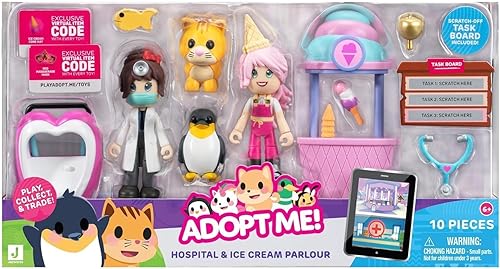 Adopt Me! Hospital and Ice Cream Parlour Paquete de amigos Exclusivo de Tienda Mejor juego en línea Código de artículo virtual exclusivo