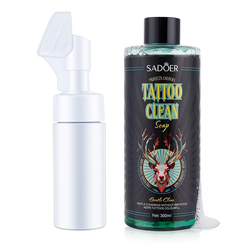 Sabonete Verde Concentrado para Tatuagem Olephira com Frasco Espumador de 120 mL, Pacote com 1