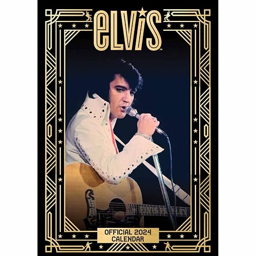 Elvis Presley 2024 Calendar, Month To View A3 Wall Calendar, Official Product