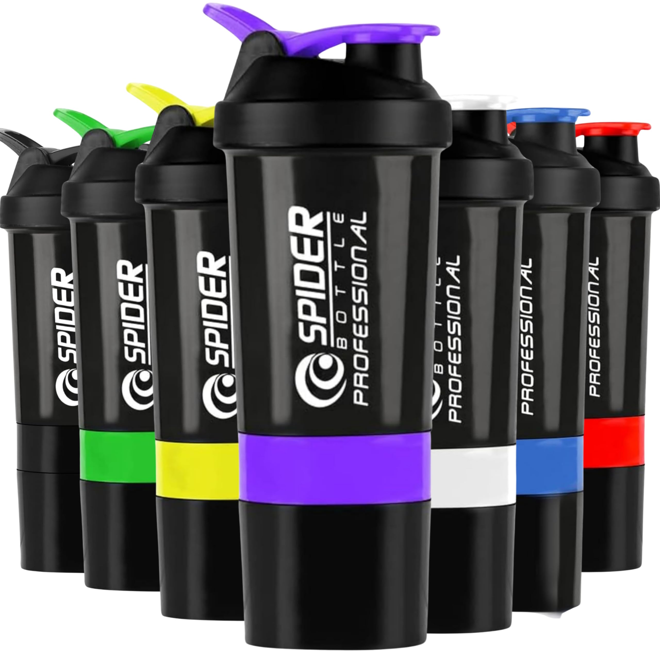 Zyro Spider Gym Shaker Bottle, Shakers for Protein Shake 500 Ml with 2 Storage Compartment Gym protein shaker for workout (Pack of 1, Purple) (B0BQMYFNQK) Amazon Price History, Amazon Price Tracker