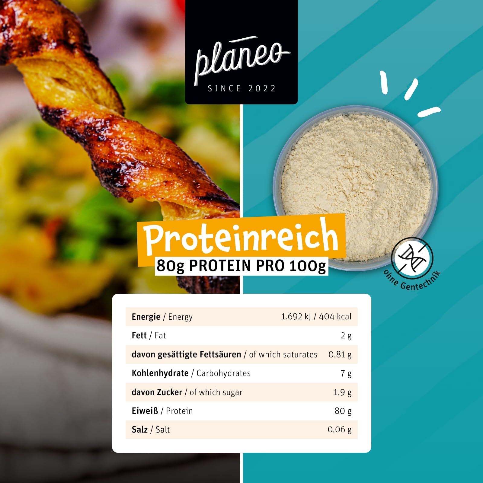 Planeo Seitan Classic 5kg - veganer Fleischersatz, proteinreich, produziert in Deutschland, vielseitig verwendbar, Weizengluten
