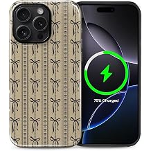 Magnetic Case for iPhone 16 Pro Max, Compatible with Magsafe PC Hard Shell & Silicone Inner Bumper Anti-Scratch Full-Body Cover Shockproof Slim Design Advanced Khaki Bow