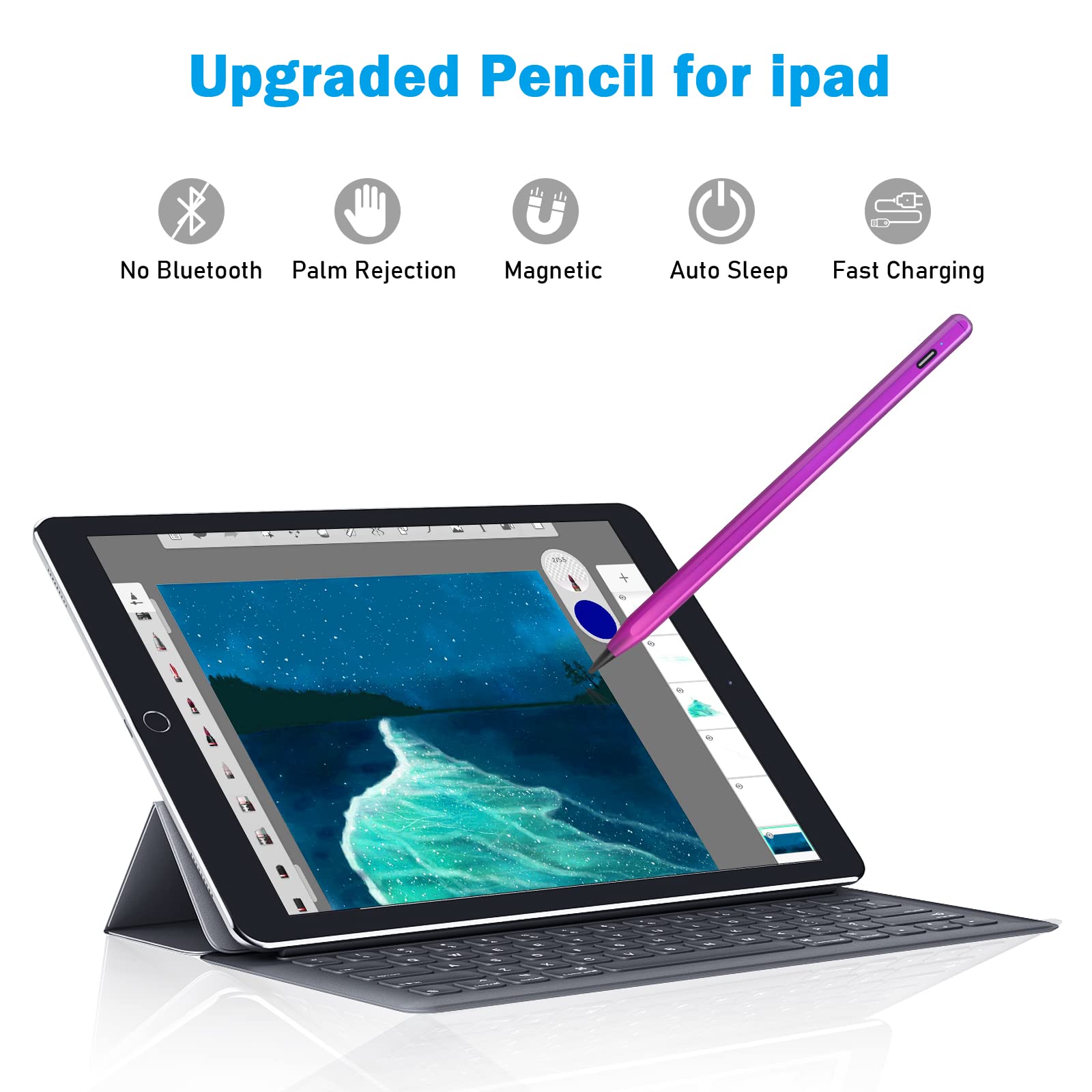 Amazon.com: iPad mini 第6/5 代iPad Pencil 適用於iPad 6/7/8/9th Gen
