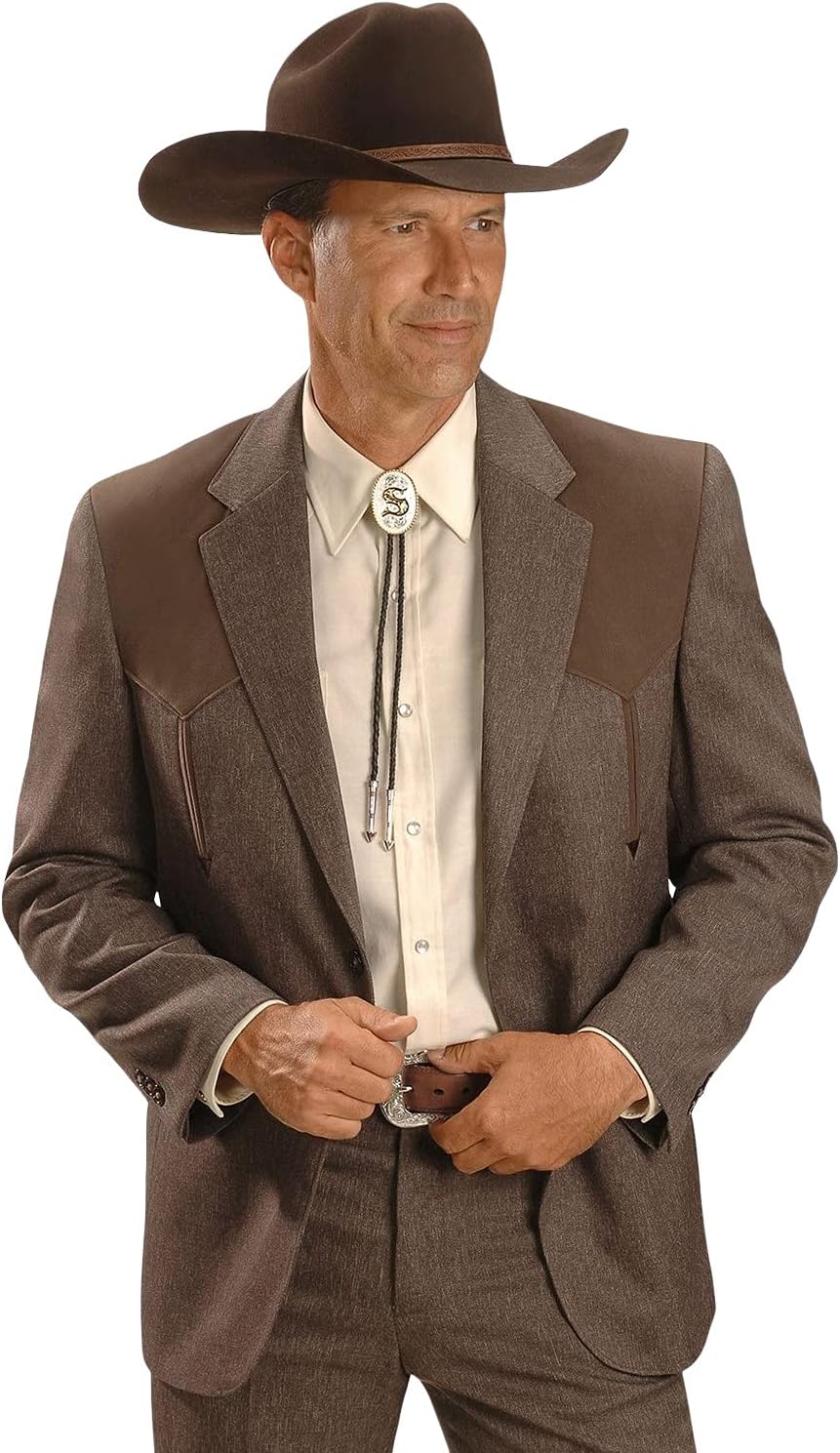 Circle S Men's Boise Western Suit Coat Short, Reg, Tall Chestnut 40 REG