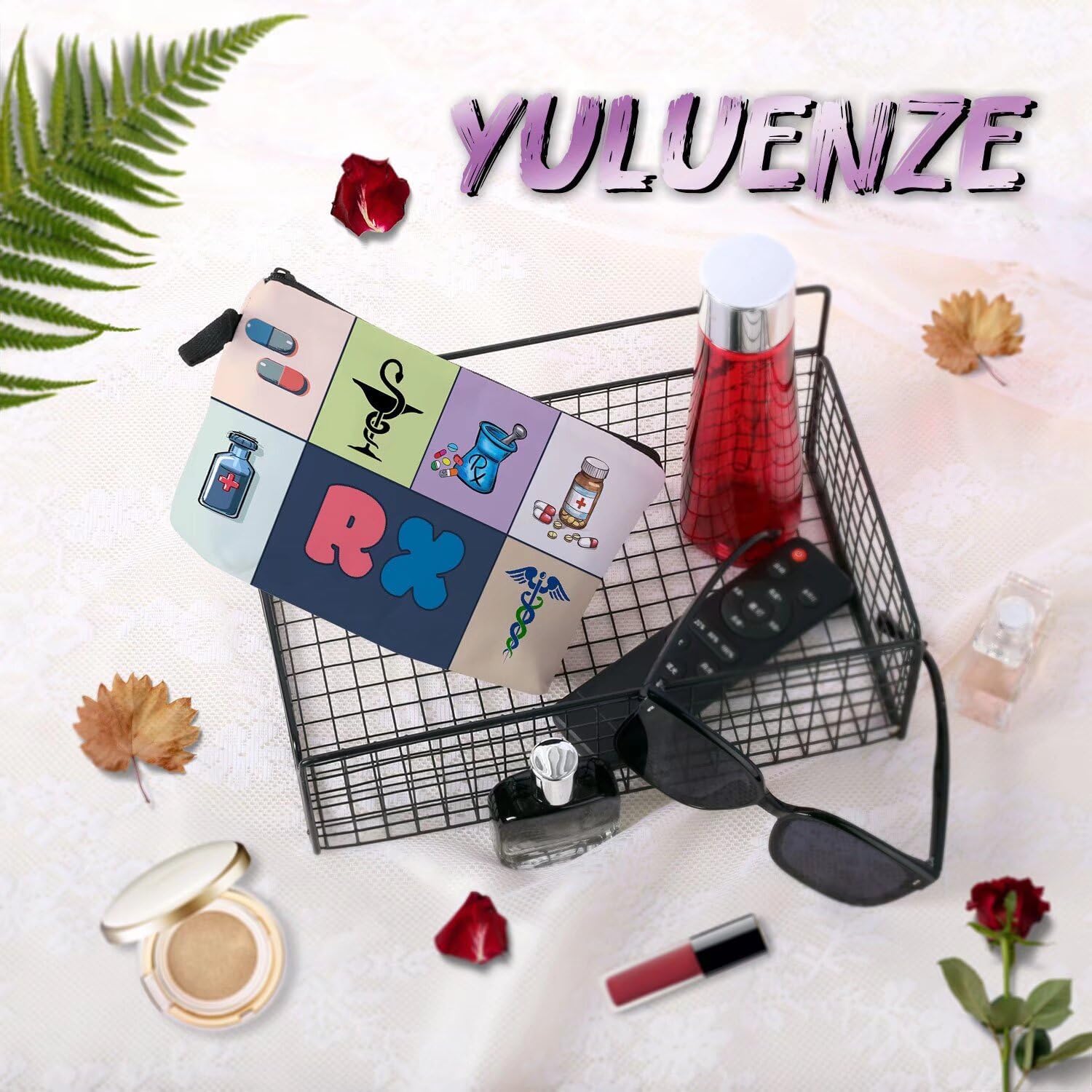 RX Present RX Cosmetic Bag Pharmacist Organizer Bag with Zipper Pharmacy Makeup Bag Graduation Present for Pharmacists Women - Image 7