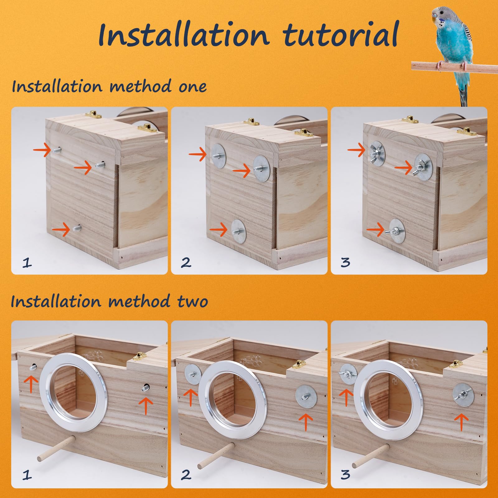 Amazon.co.jp: KHEARPSL インコの巣箱 透明 鳥 セキセイインコ 繁殖