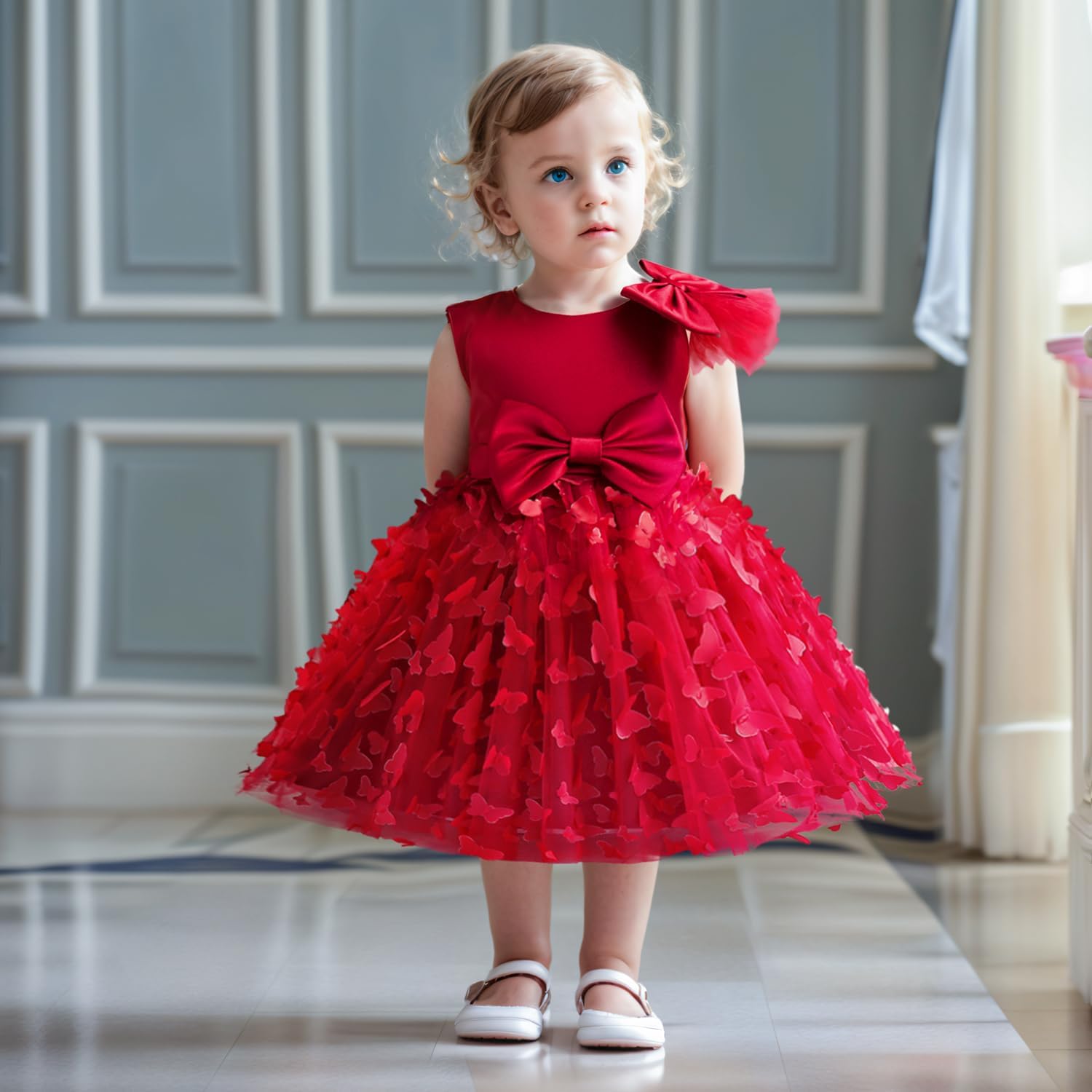 HNXDYY Baby Girl Tulle Dress Baby Birthday Party Dress Tutu Dresses for Toddler Girls