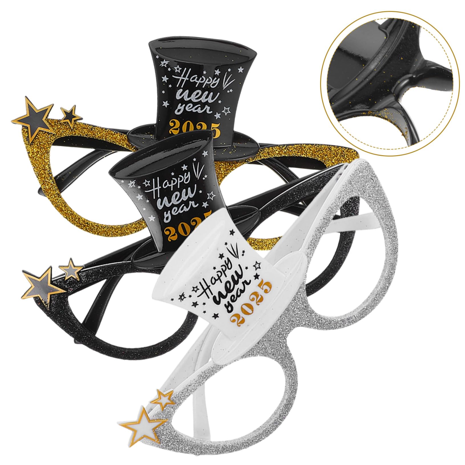 TOPBATHY 12 Piezas Gafas De Modelado Digital Gafas De Graduación 2025 Suministros para La Fiesta De Nochevieja 2025 Anteojos De Sombrero De Copa Favor De Fiesta Nye Gafas Ordenador Personal