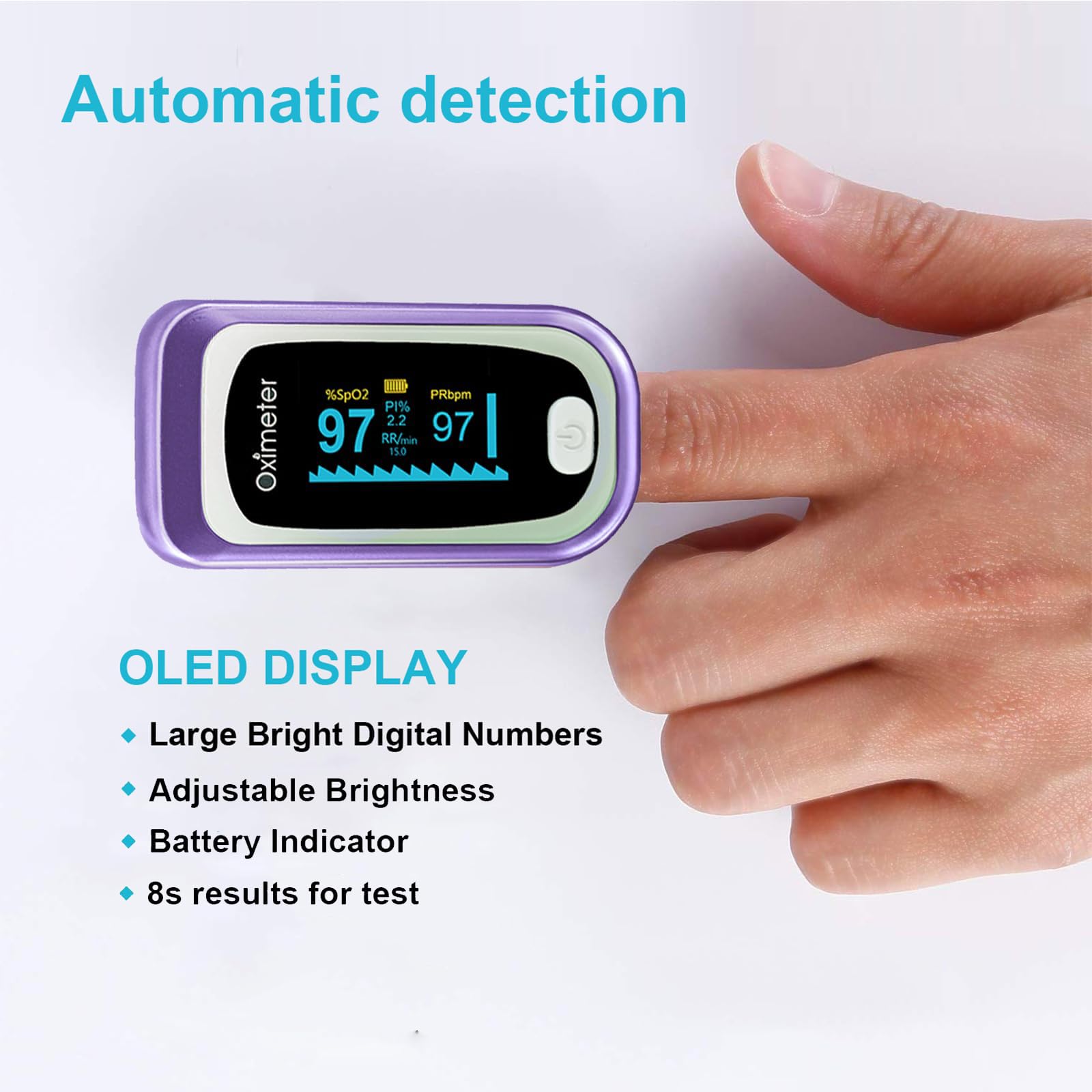 Fingertip Pulse Oximeter - Purple -3 Fingertip Pulse Oximeter - Purple -3