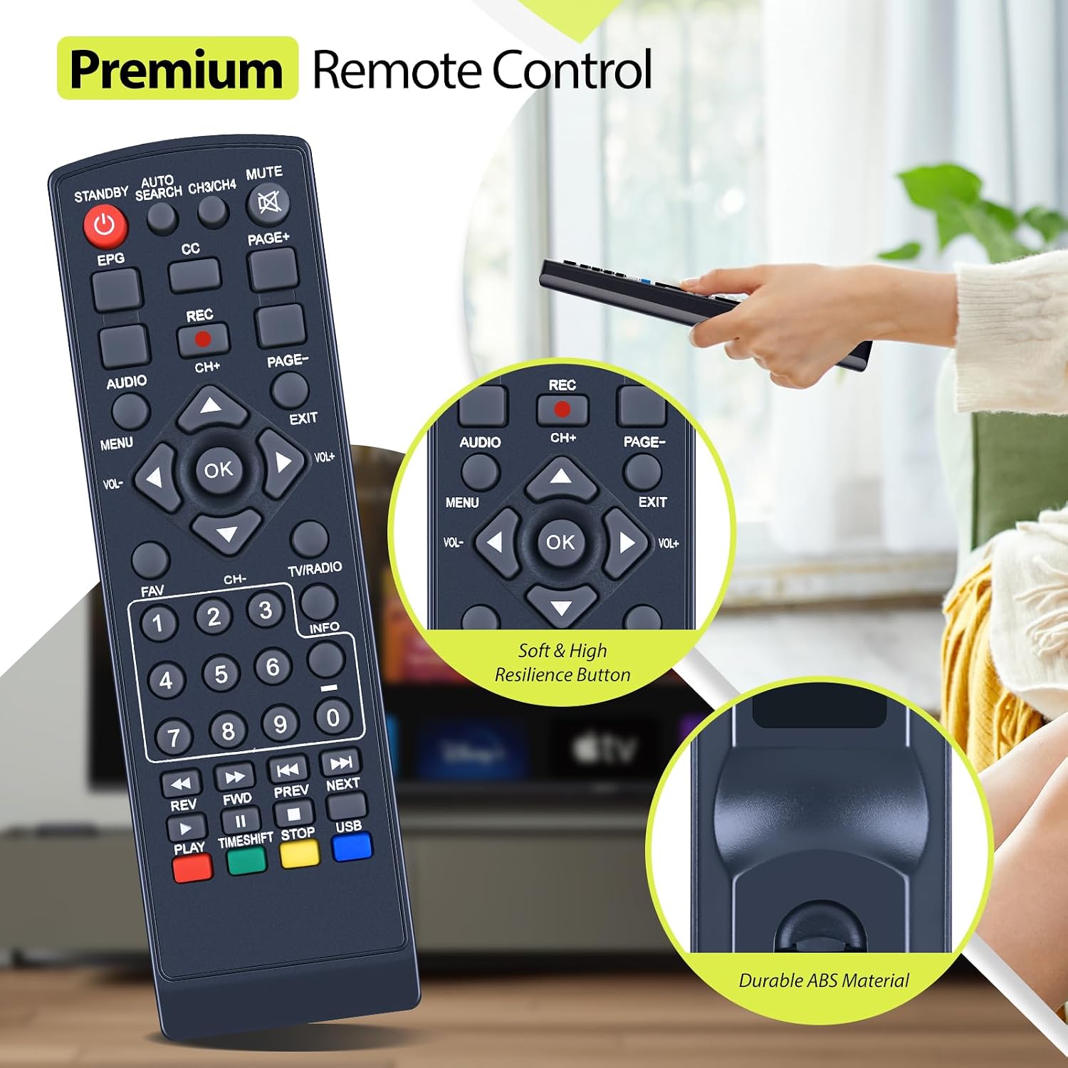 Remote Control for NAXA NT-54 Diaital TV Converter Box image 4