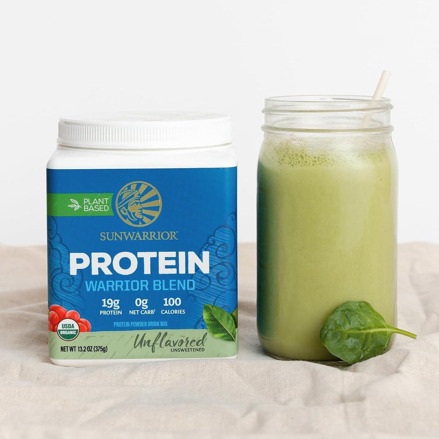 Sunwarrior Warrior Blend Organic Vegan Plant Protein Powder (15 Servings (Pack of 1), Berry Shortcake) — Amazon image 23