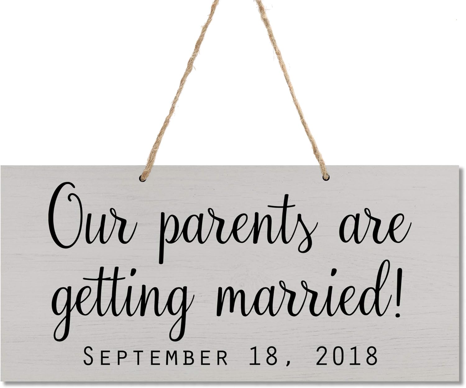 LifeSong Milestones Personalized Dog Wedding Sign Anniversary Engagement Decor Rope