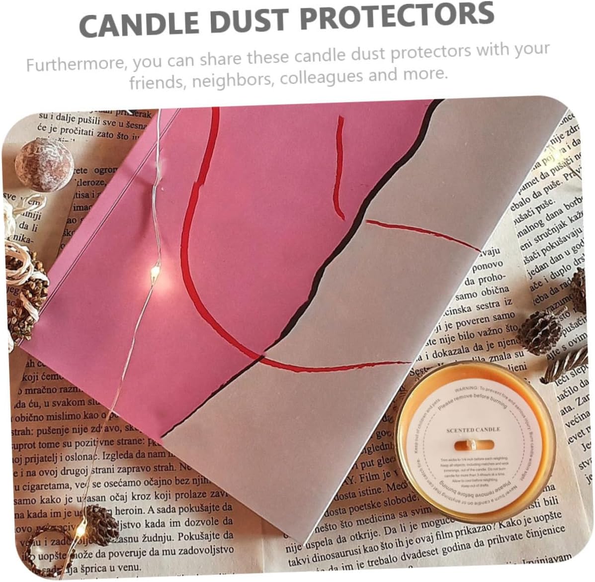 NUOBESTY 20pcs Paper Candle Cup Labels for Scented Candles DIY Handmade image 2