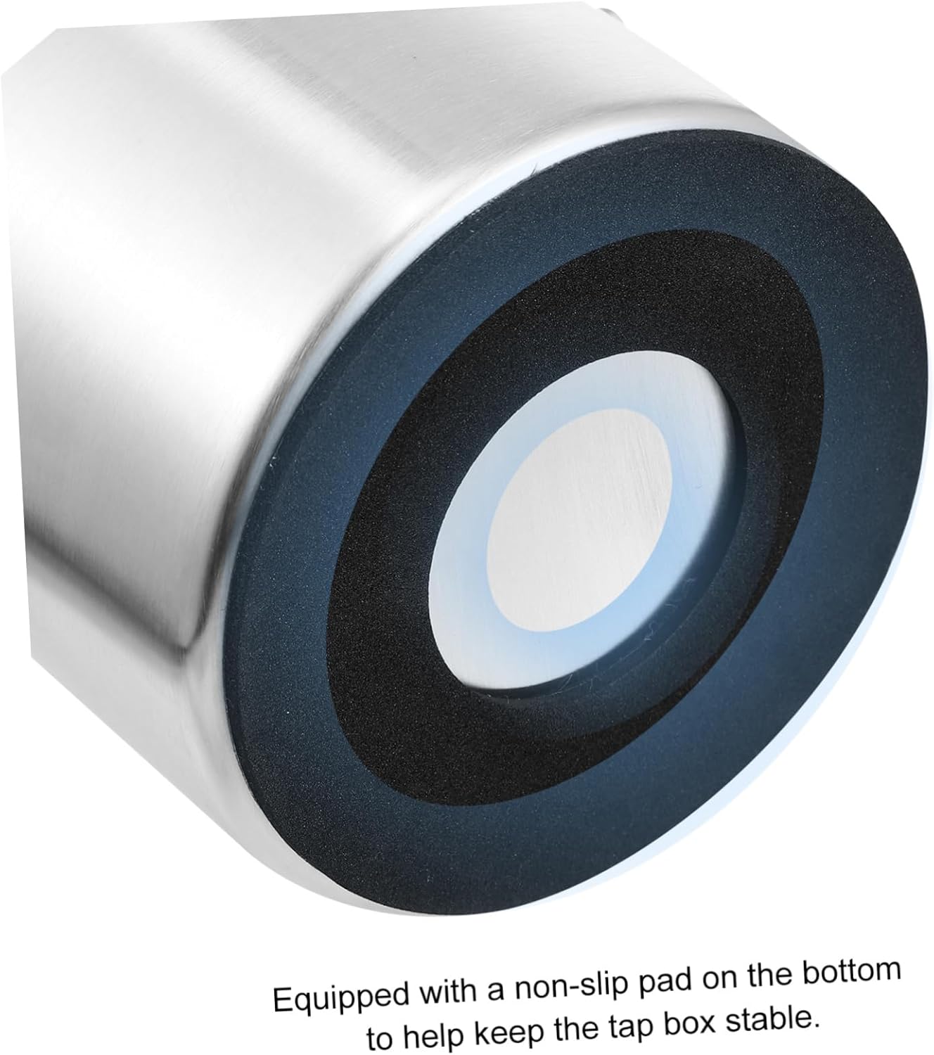 Stainless Grounds Container with Removable Tap Bar and Non Slip Pad for Easy Disposal of Coffee Waste Home Restaurant