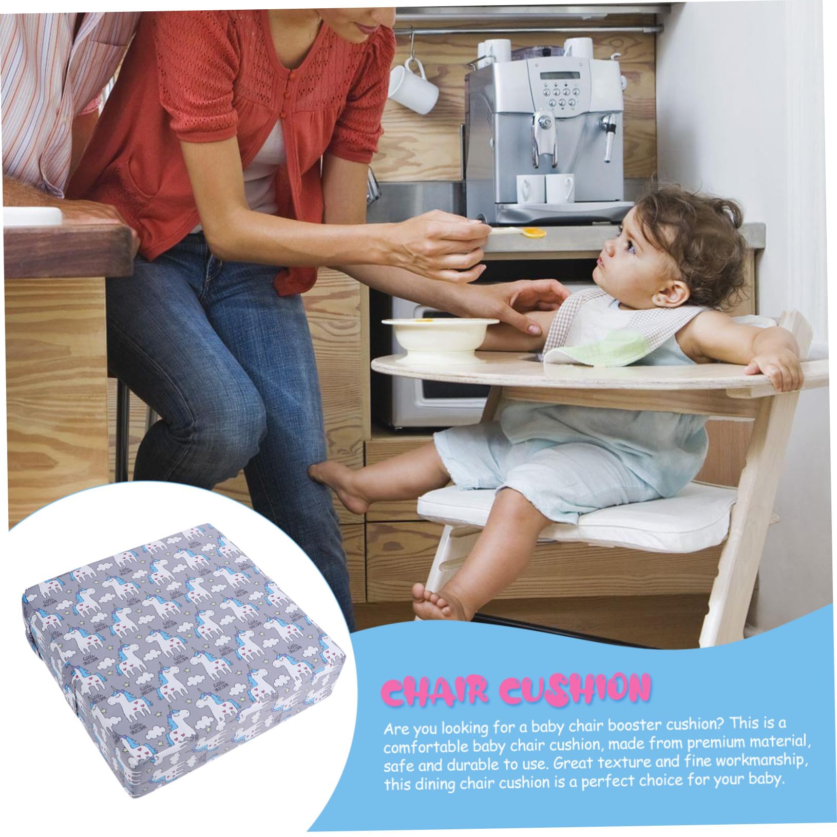 Toyvian 1 Pc Almohadilla De Refuerzo Cojín De Silla Cuadrado Asiento De Coche Almohadilla Elevadora Para Sillón Silla Alta Cojín Elevador Portátil Alto Niño Poliéster Lavable Estera