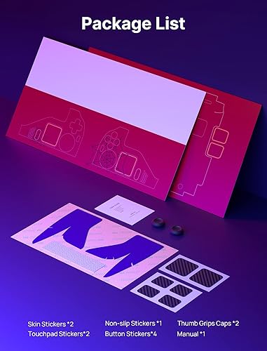Miniatura 7 de JSAUX Skin Stickers Set for Steam Deck, Vinyl Skin Decal Sticker, Anti-Slip Grip Sticker, Touchpad Stickers, Thumb Grip Caps, Protective Full Wrap