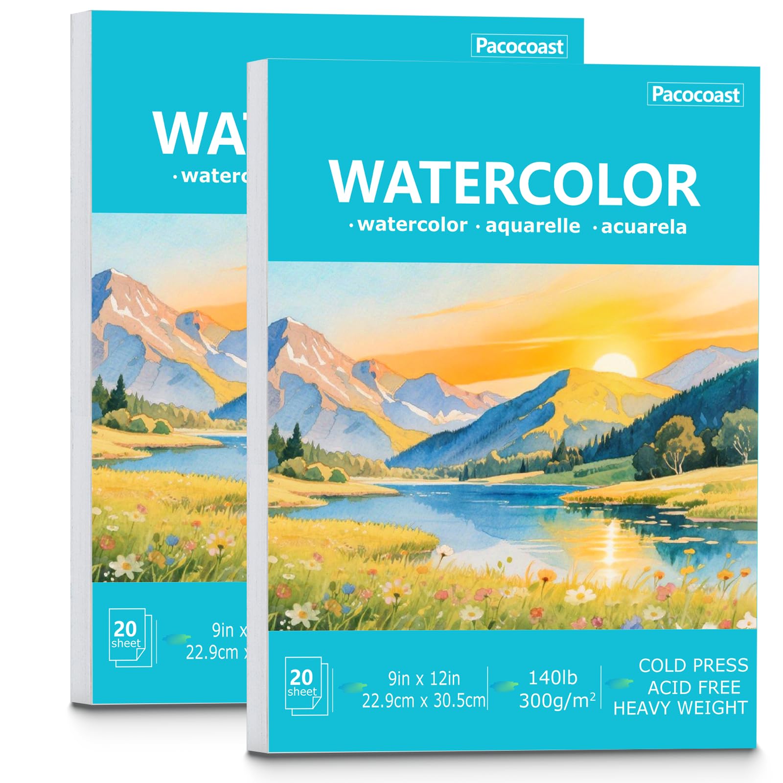 Pacocoast Watercolor Paper Pad - Teal -9