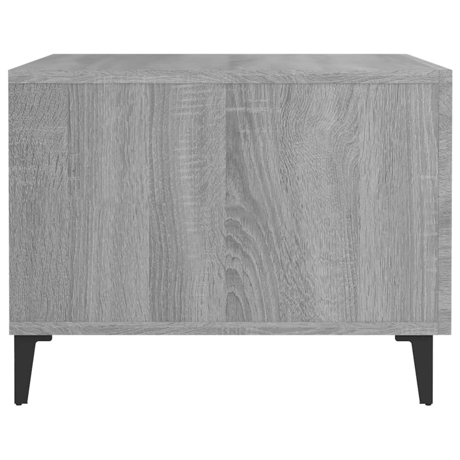 Homgoday Tavolino da caffè con gambe in metallo grigio Sonoma 50 x 50 x 40 cm, tavolino da tè per soggiorno, sala d'accoglienza degli ospiti, camera da letto e mobili da ufficio