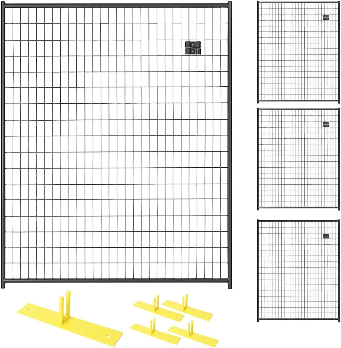 4 Panel Perimeter Patrol™ Kit- Black Welded Wire