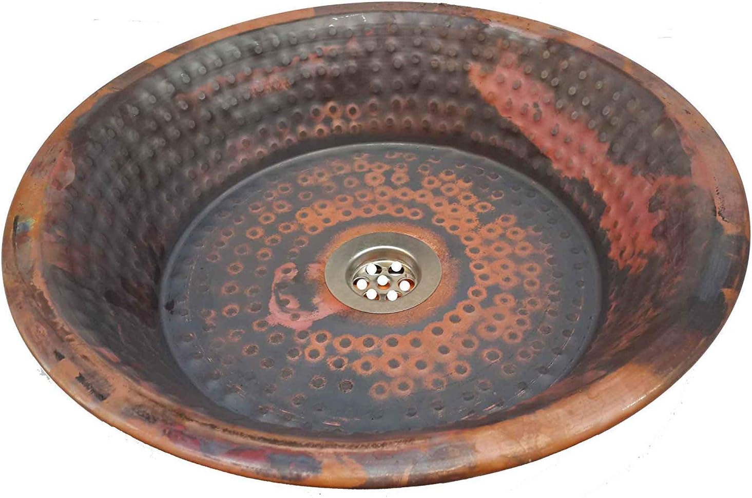 Rustic Counter Top Vessel Copper Bathroom Sink Wash Room Toilet Washbasin Lavatory Hand Hammered Basin Pan Panning Bowl