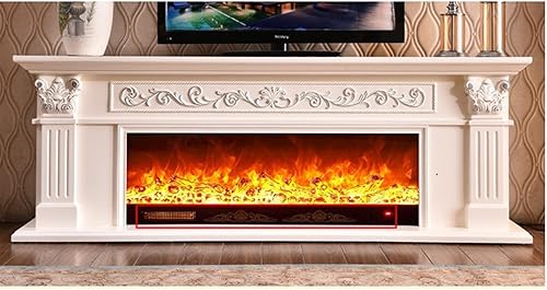 Miniatura 5 de Chimenea de vapor de agua decoración de sala de estar chimenea de calefacción mantel de madera W200 cm de ancho inserto de caja de fuego eléctrica