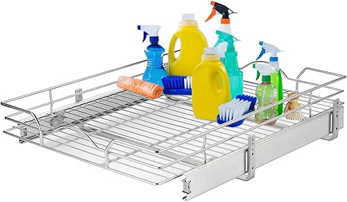 OCG Organizador de gabinete extraíble (11 pulgadas de ancho x 18 pulgadas de profundidad), cajones extraíbles para armarios de cocina, estantes