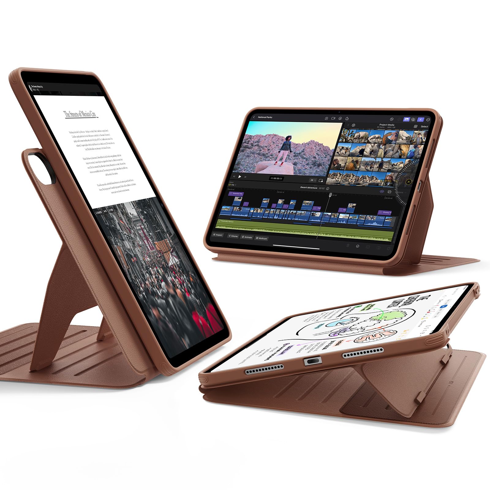 Photo 1 of ESR iPad Air 11" Case (Brown) - 5th/4th Gen 10.9"