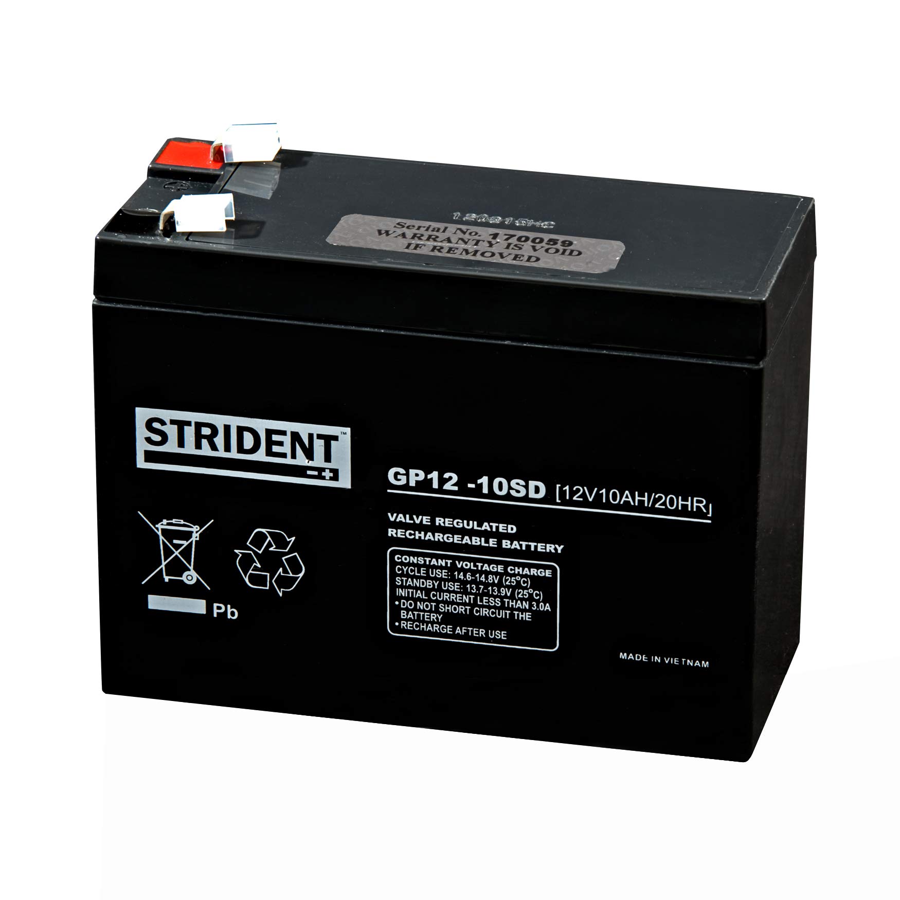 2 X Strident AGM GP12-10 – Mobility Scooter Battery – Rechargeable Batteries – Durable & Reliable Batteries (Pair)