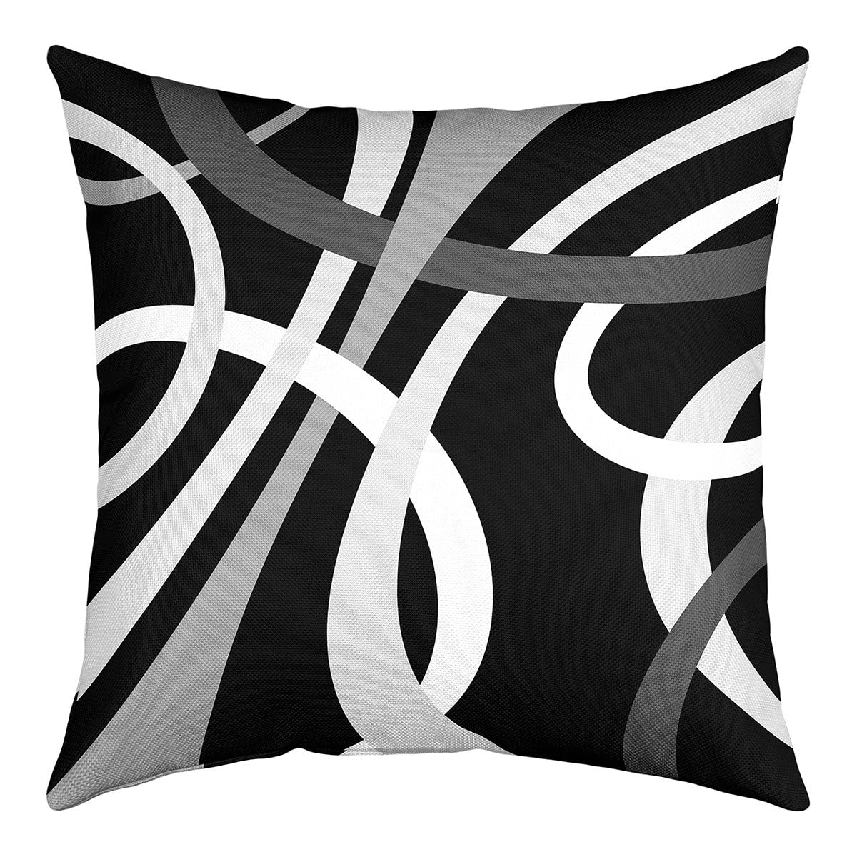 Set di 4 federe per cuscini con motivo geometrico a righe