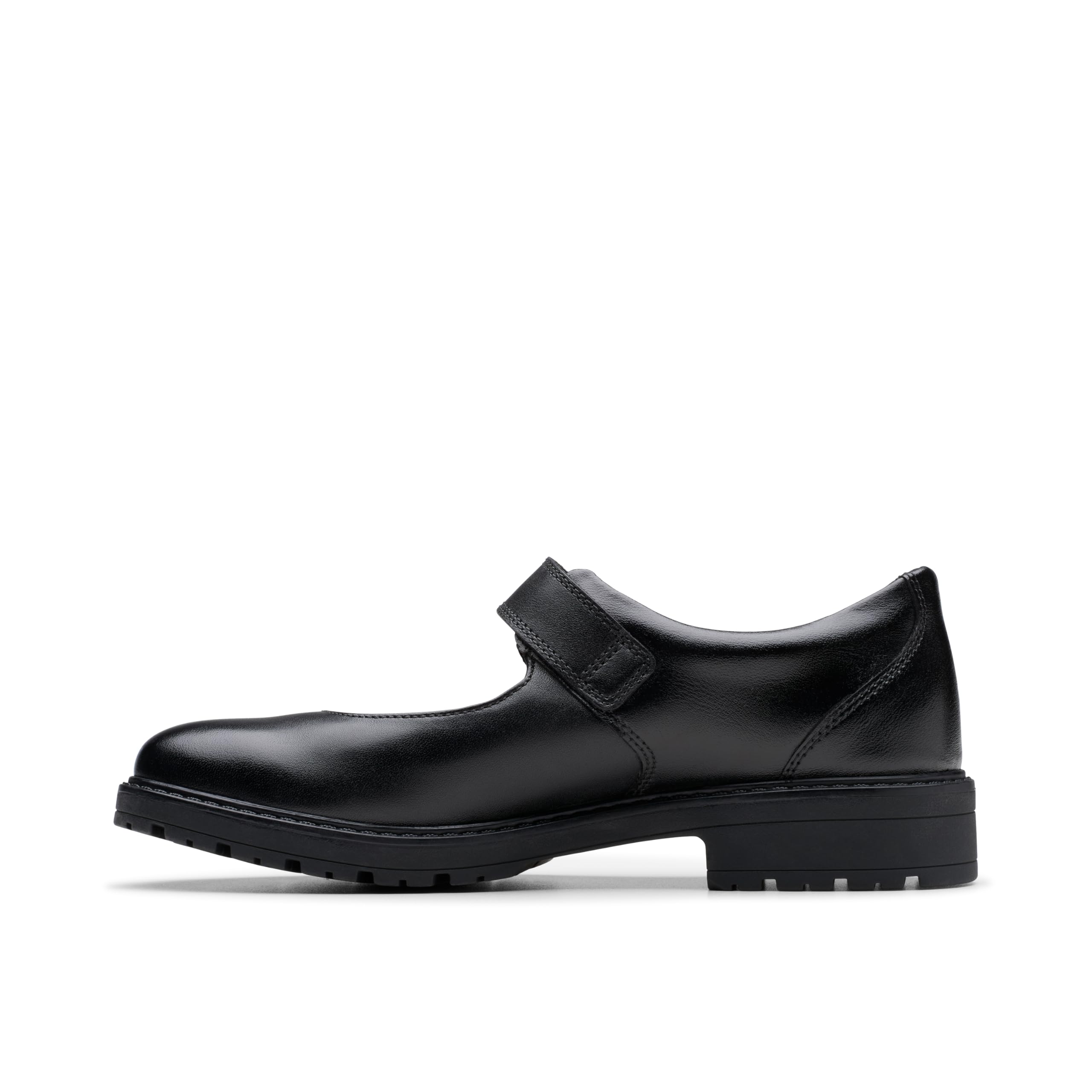 Clarks Loxham Walk Y Childrens Black Leather, 7