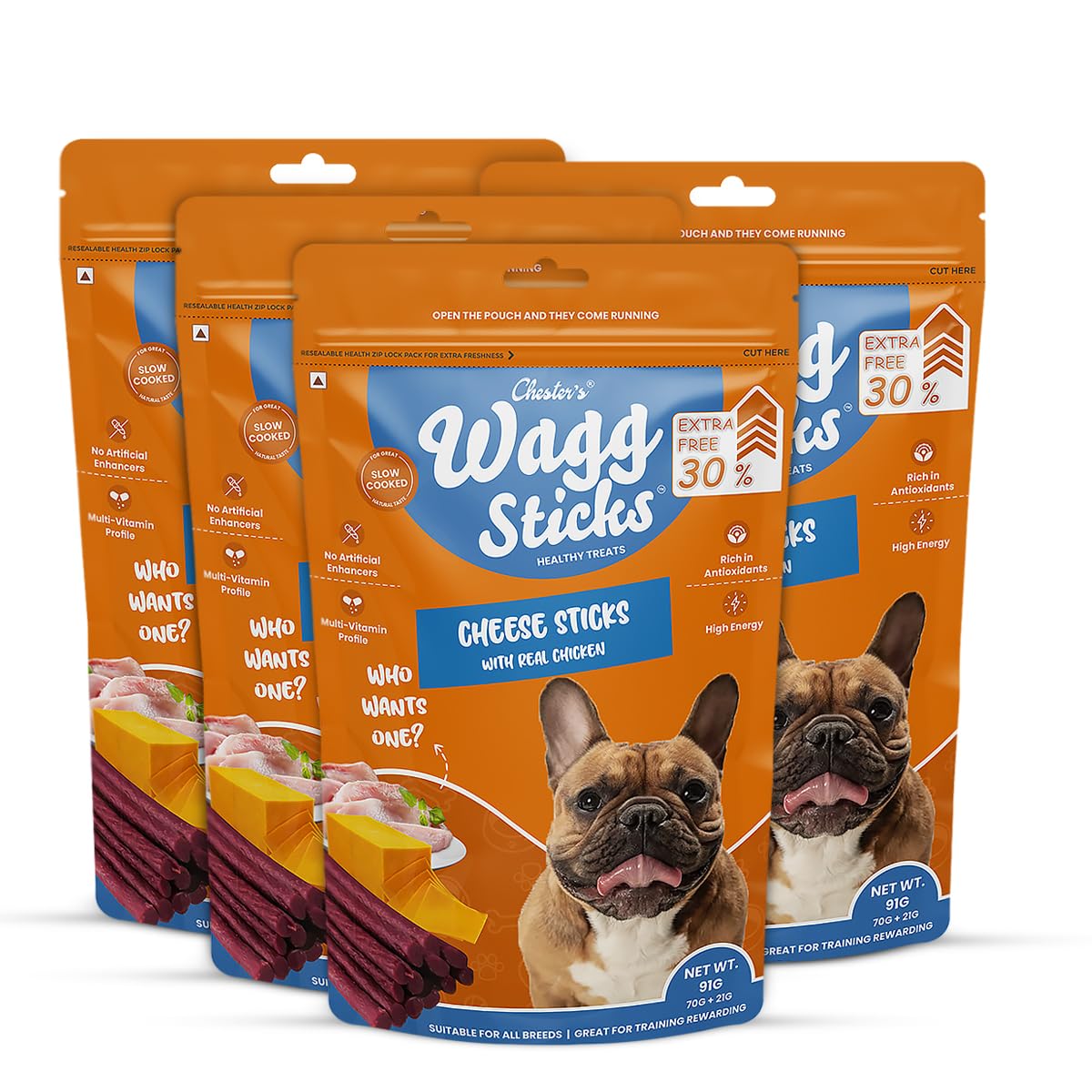 Wagg Sticks Cheese Sticks with Real Chicken Dog Treats for Training - Healthy Treat with High in Protien - 70 Grm - (Pack of 4) (B0D49Q77SM) Amazon Price History, Amazon Price Tracker