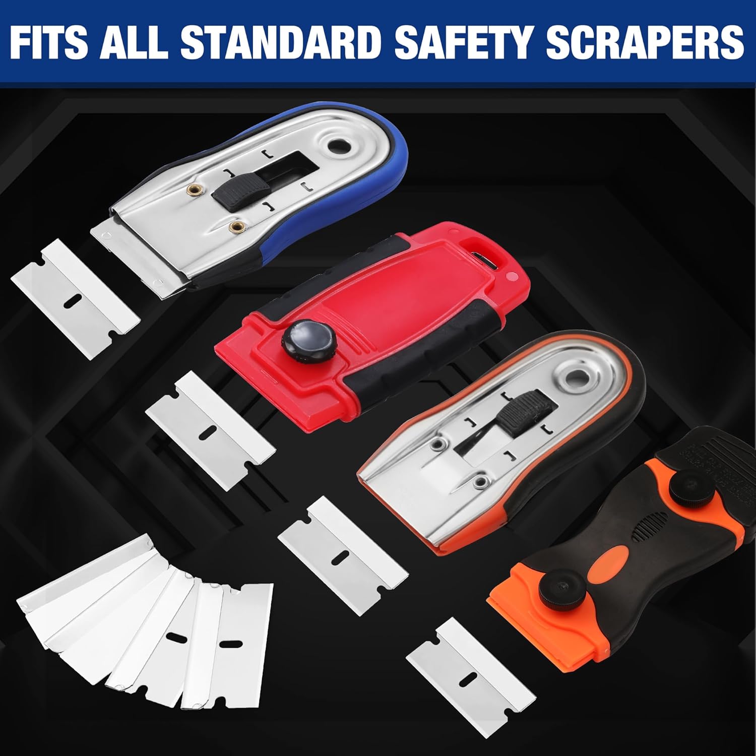 WORKPRO 1000-Pack Single Razor Edge Blades, Industrial Scraper Razor Blades, High Carbon Steel One Edge Razor Blades