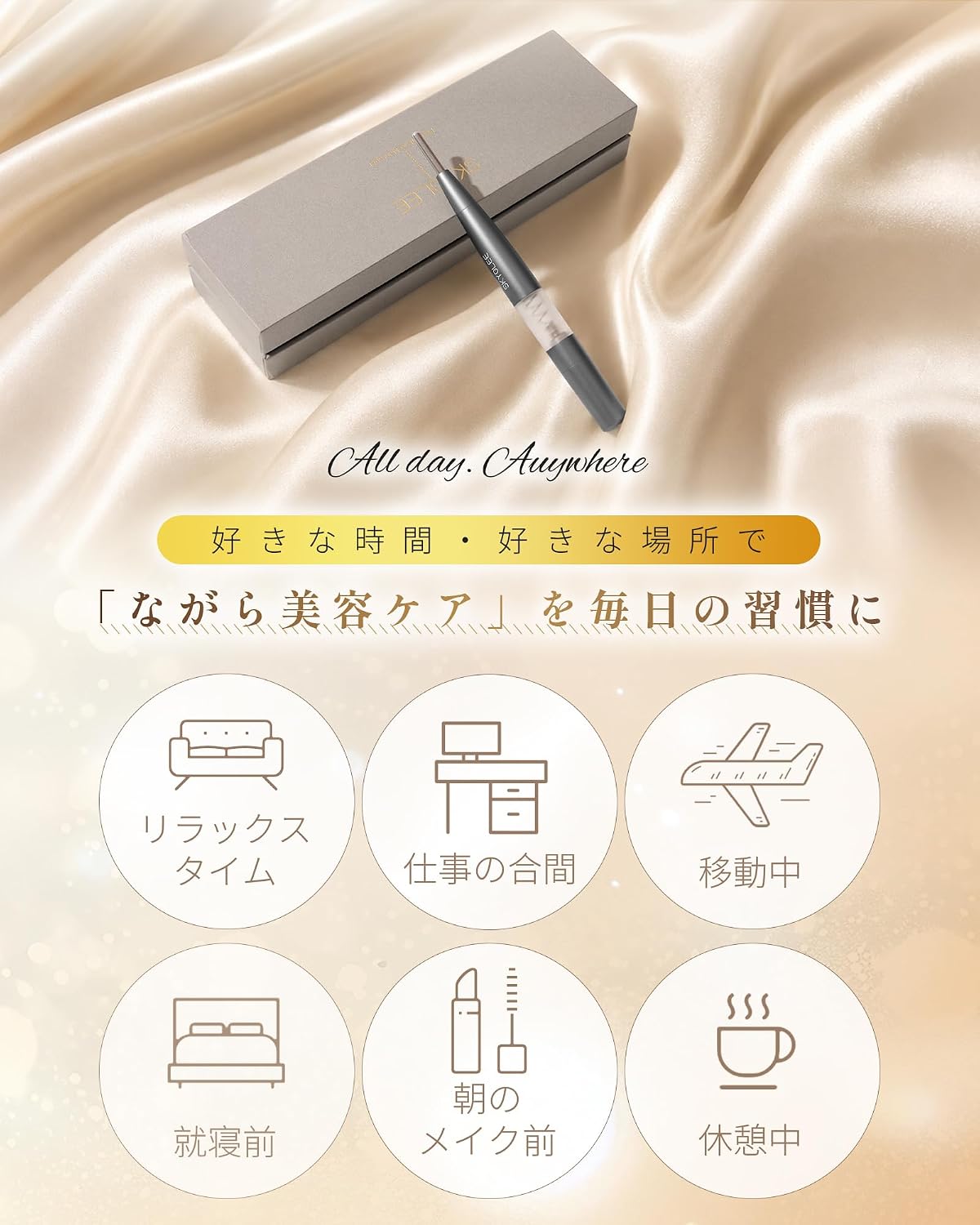 Косметический прибор Pospos Beauty pen-type для точечного массажа мышц лица пружинным способом, уход за линией лица, косметическая палочка для снятия жесткости, подтяжка глаз и рта, товары для красоты маленького лица, подарок на День рождения, юбилей, День матери (серый), фото 8